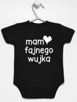 mam fajnego wujka body z krótkim rękawem kolor czarny 081 mam fajnego wujka body z krótkim rękawem kolor czarny 081