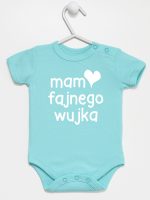 mam fajnego wujka body z krótkim rękawem kolor miętowy 081 mam fajnego wujka body z krótkim rękawem kolor miętowy 081