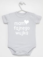 mam fajnego wujka body z krótkim rękawem kolor szary 081 mam fajnego wujka body z krótkim rękawem kolor szary 081