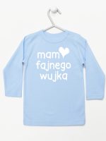 mam fajnego wujka koszulka z długim rękawem kolor błękitny 081