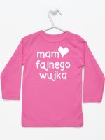 mam fajnego wujka koszulka z długim rękawem kolor ciemny różowy 081