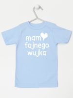 mam fajnego wujka koszulka z krótkim rękawem kolor błękitny 081