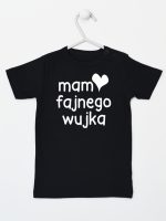 mam fajnego wujka koszulka z krótkim rękawem kolor czarny 081