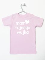 mam fajnego wujka koszulka z krótkim rękawem kolor różowy 081