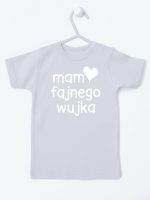 mam fajnego wujka koszulka z krótkim rękawem kolor szary 081