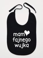 mam fajnego wujka śliniak niemowlęcy kolor czarny 081