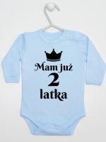 mam już dwa latka body z długim rękawem kolor błękitny 235