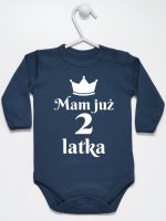 mam już dwa latka body z długim rękawem kolor granatowy 235