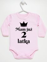 mam już dwa latka body z długim rękawem kolor różowy 235