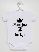 mam już dwa latka body z krótkim rękawem kolor biały 235