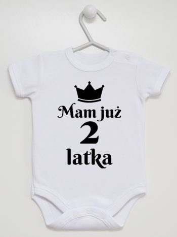 mam już dwa latka body z krótkim rękawem kolor biały 235