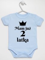 mam już dwa latka body z krótkim rękawem kolor błękitny 235