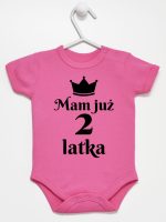 mam już dwa latka body z krótkim rękawem kolor ciemny rózowy 235