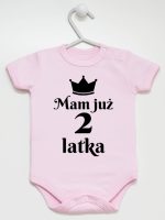 mam już dwa latka body z krótkim rękawem kolor różowy 235