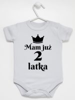 mam już dwa latka body z krótkim rękawem kolor szary 235