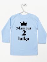 mam już dwa latka koszulka z długim rękawem kolor błękitny 235