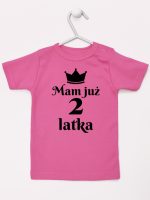 mam już dwa latka koszulka z krótkim rękawem kolor ciemny różowy 235