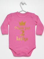 mam już dwa latka nadruk złoty body z długim rękawem kolor ciemny różowy 158