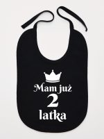 mam już dwa latka śliniak niemowlęcy kolor czarny 235