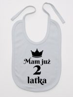 mam już dwa latka śliniak niemowlęcy kolor szary 235