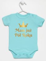 mam już pół roku nadruk złoty body z krótkim rękawem kolor miętowy 237 mam już pół roku nadruk złoty body z krótkim rękawem kolor miętowy 237