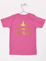 mam już pół roku nadruk złoty koszulka z krótkim rękawem kolor ciemny różowy 237 mam już pół roku nadruk złoty koszulka z krótkim rękawem kolor ciemny różowy 237