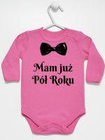 mam już pół roku z koroną body z długim rękawem kolor ciemny różowy 242