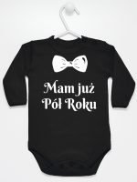 mam już pół roku z koroną body z długim rękawem kolor czarny 242