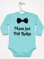 mam już pół roku z koroną body z długim rękawem kolor miętowy 242