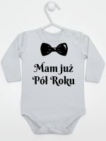 mam już pół roku z koroną body z długim rękawem kolor szary 242