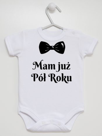 mam już pół roku z koroną body z krótkim rękawem kolor biały 242