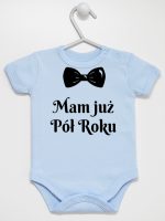 mam już pół roku z koroną body z krótkim rękawem kolor błękitny 242