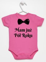 mam już pół roku z koroną body z krótkim rękawem kolor ciemny rózowy 242