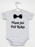 mam już pół roku z koroną body z krótkim rękawem kolor szary 242