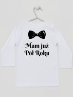 mam już pół roku z koroną koszulka z długim rękawem kolor biały 242 mam już pół roku z koroną koszulka z długim rękawem kolor biały 242