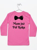 mam już pół roku z koroną koszulka z długim rękawem kolor ciemny różowy 242 mam już pół roku z koroną koszulka z długim rękawem kolor ciemny różowy 242