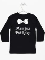 mam już pół roku z koroną koszulka z długim rękawem kolor czarny 242 mam już pół roku z koroną koszulka z długim rękawem kolor czarny 242