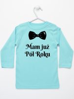 mam już pół roku z koroną koszulka z długim rękawem kolor miętowy 242 mam już pół roku z koroną koszulka z długim rękawem kolor miętowy 242