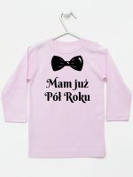 mam już pół roku z koroną koszulka z długim rękawem kolor różowy 242 mam już pół roku z koroną koszulka z długim rękawem kolor różowy 242