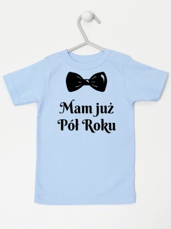 mam już pół roku z koroną koszulka z krótkim rękawem kolor błękitny 242