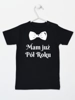 mam już pół roku z koroną koszulka z krótkim rękawem kolor czarny 242 mam już pół roku z koroną koszulka z krótkim rękawem kolor czarny 242