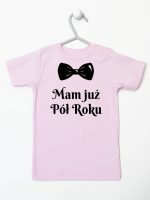 mam już pół roku z koroną koszulka z krótkim rękawem kolor różowy 242 mam już pół roku z koroną koszulka z krótkim rękawem kolor różowy 242