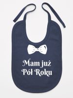 mam już pół roku z koroną śliniak niemowlęcy kolor granatowy 242 mam już pół roku z koroną śliniak niemowlęcy kolor granatowy 242