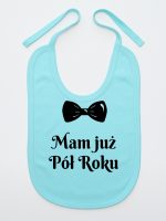 mam już pół roku z koroną śliniak niemowlęcy kolor miętowy 242 mam już pół roku z koroną śliniak niemowlęcy kolor miętowy 242