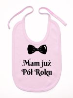 mam już pół roku z koroną śliniak niemowlęcy kolor różowy 242 mam już pół roku z koroną śliniak niemowlęcy kolor różowy 242