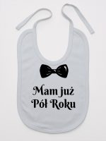 mam już pół roku z koroną śliniak niemowlęcy kolor szary 242 mam już pół roku z koroną śliniak niemowlęcy kolor szary 242