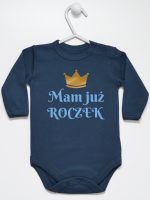 mam już roczek nadruk dla chłopca body z długim rękawem kolor granatowy 215 mam już roczek nadruk dla chłopca body z długim rękawem kolor granatowy 215