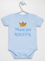 mam już roczek nadruk dla chłopca body z krótkim rękawem kolor błękitny 215 mam już roczek nadruk dla chłopca body z krótkim rękawem kolor błękitny 215