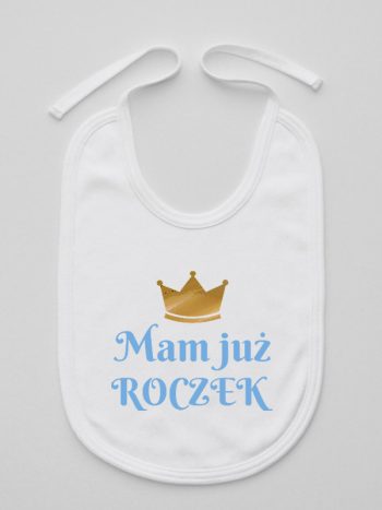 mam już roczek nadruk dla chłopca śliniak niemowlęcy kolor biały 215