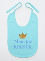 mam już roczek nadruk dla chłopca śliniak niemowlęcy kolor miętowy 215